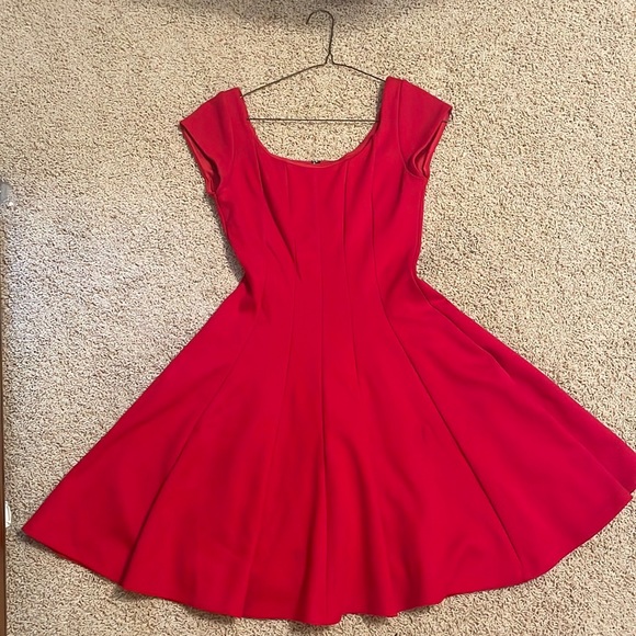 Red pleated Anthropologie Bailey dress. Great for fancy parties. XS/S - Picture 1 of 2